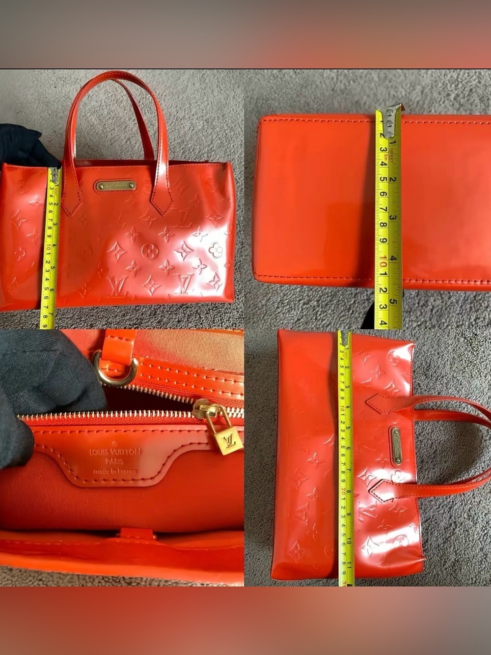 Louis Vuitton Vernis Orange Handbag
